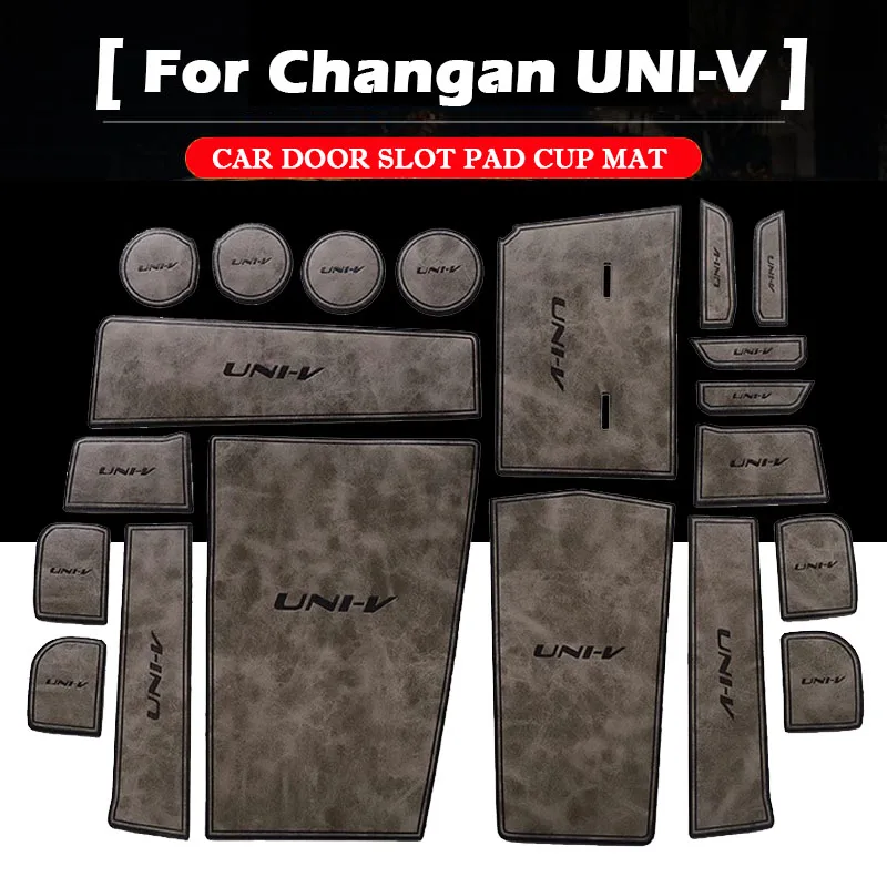 Car Door Slot Mat For Changan UNI-V UNIV 2022 2023 2024 2025 2026 Anti-slip Door Groove Console Cup Pad Gate Storage Accessories