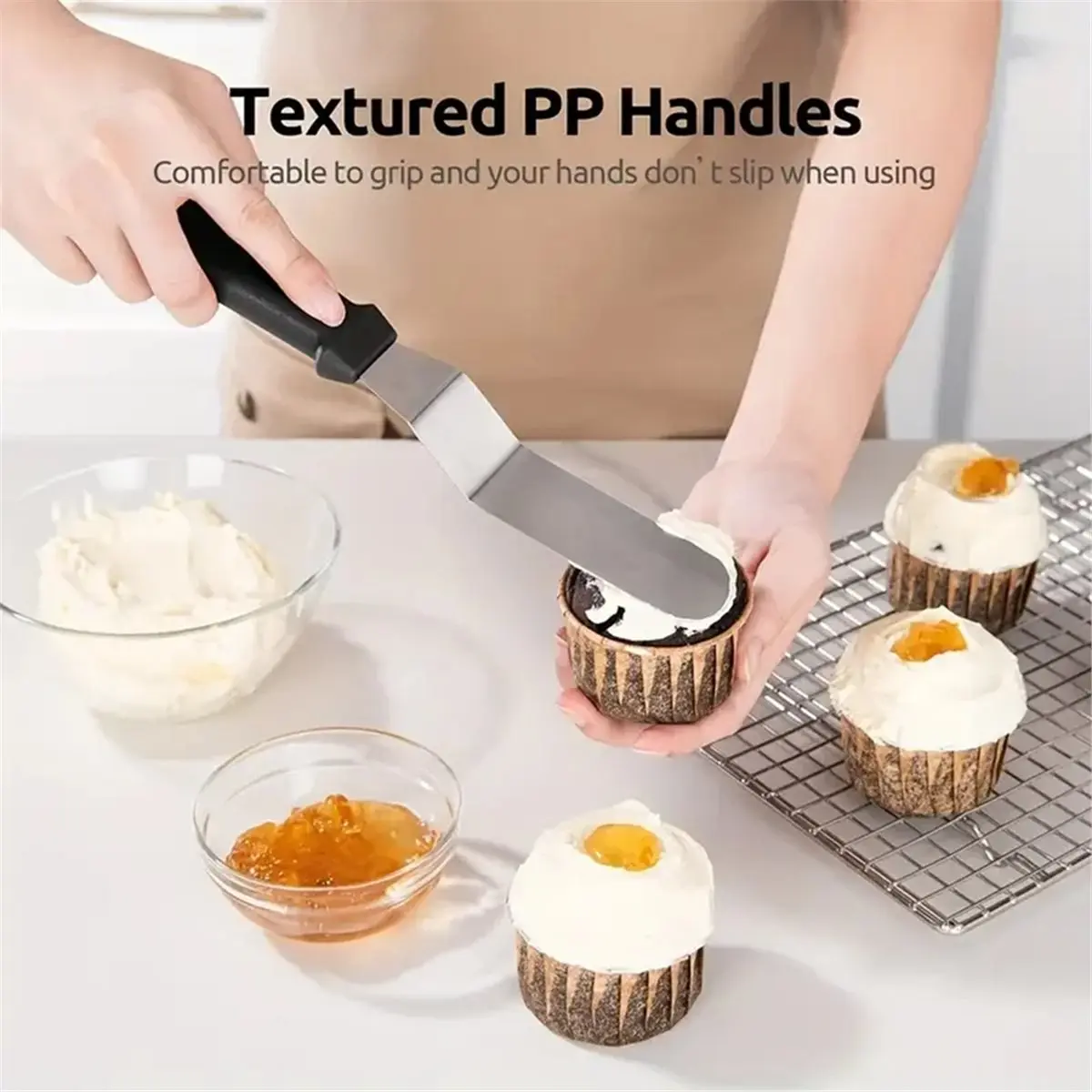 

Набор для украшения тортов из 76 предметов - Нескользящая вращающаяся подставка для начинающих, инструменты для выпечки, украшения кремом и печеньем, белый цвет