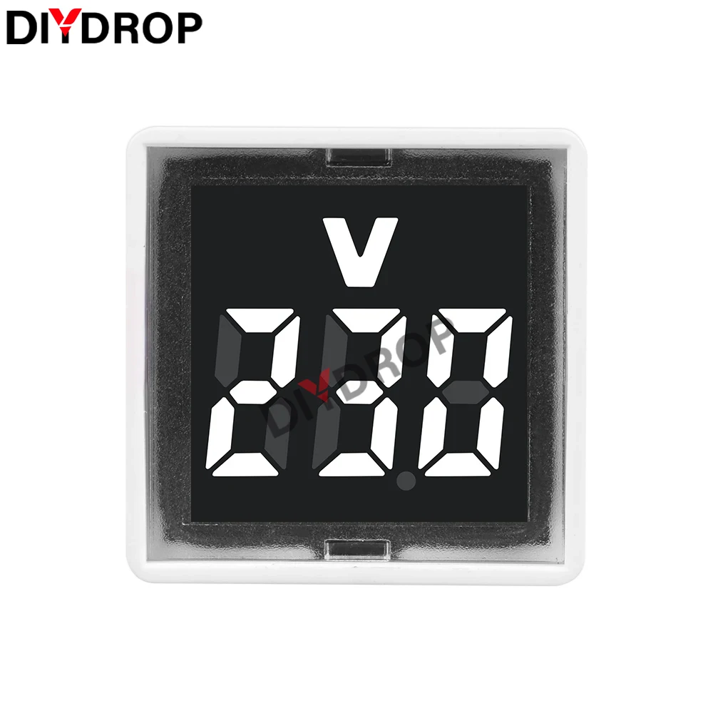 AC50-500V LED Digital Voltmeter Ammeter Mini Euro Plug Voltage Tester Monitor Voltage Current Meter Detector Voltmeter Indicator