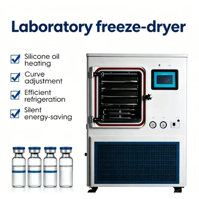 Laboratory Freeze Dryer, -50℃~+70℃, 8 Manifold Ports & Flask Lyophilizer for Clinic, FL Customized Wholesale