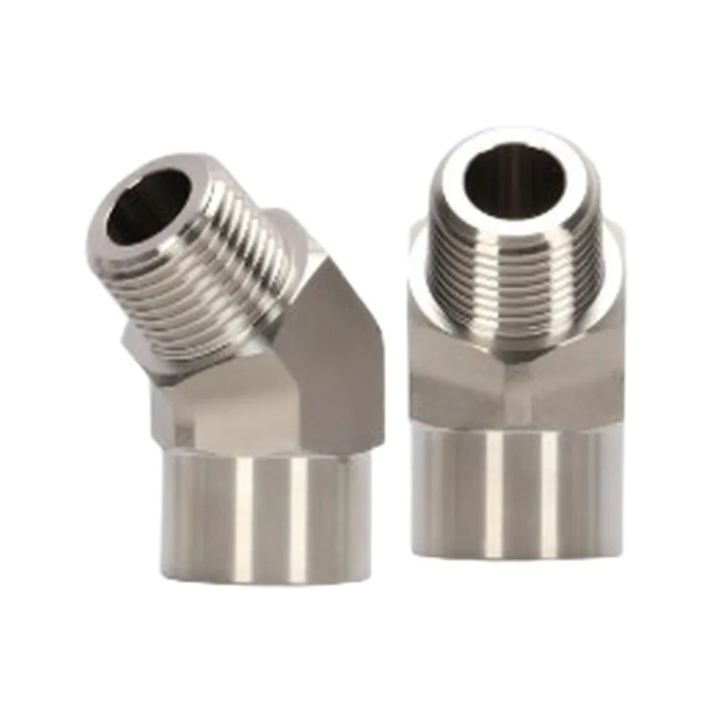 304 Stainless Steel 45‑Degree Elbow Pipe Fittings, Smooth‑Weld Angled Connector For Water, Oil And Gas Pipeline Connection