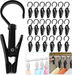 Laundry Hooks Clip, Sock Clips, Clothes Pins, Super Strong Hanger Clips, Swivel Hooks Clip for Clothing Store, Home and Workshop