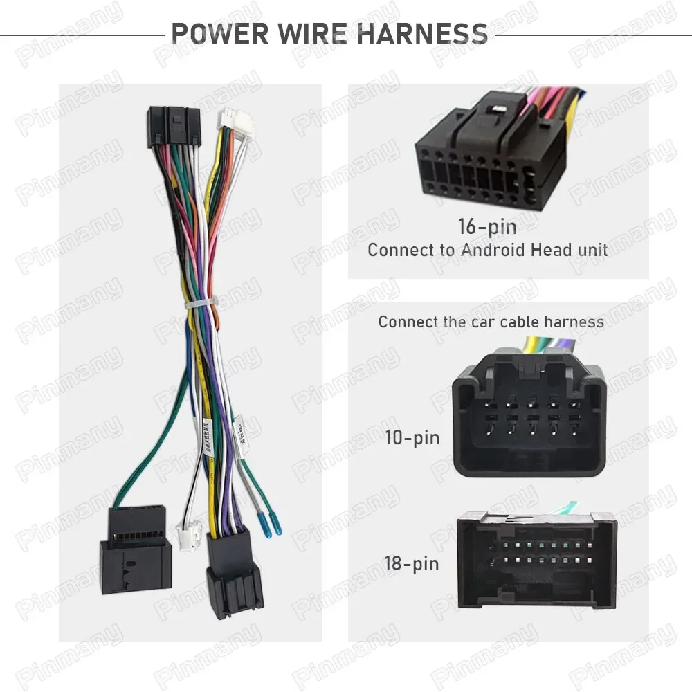 For Peugeot 208 From 2023 Car Stereo Radio Cable Connector Android Unit Power Wiring Harness Adapter CAN Bus Decoder PAC14