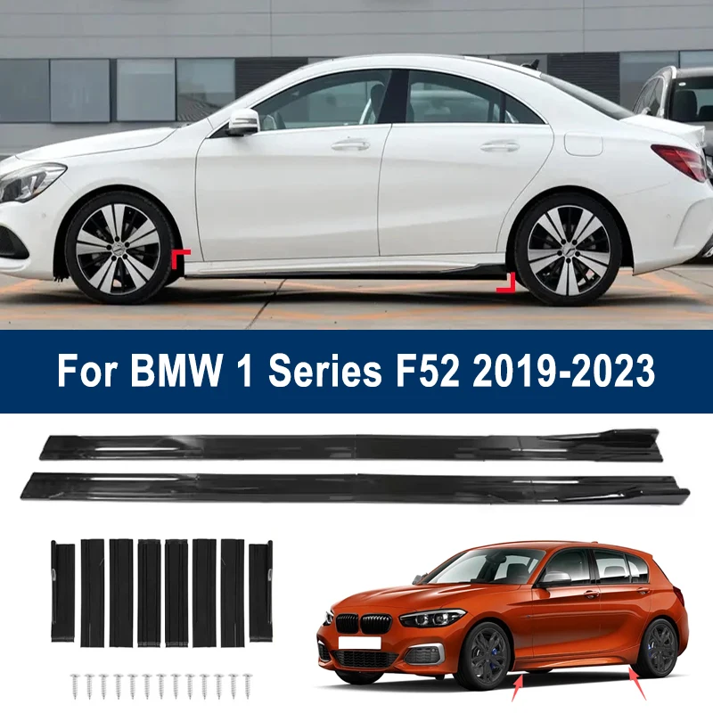 

For BMW 1 Series F52 2019-2023 2020 Car Side Skirt Splitters Extended Side Spoiler Sport Body Kit Bumper Lip Modified Parts 8Pcs