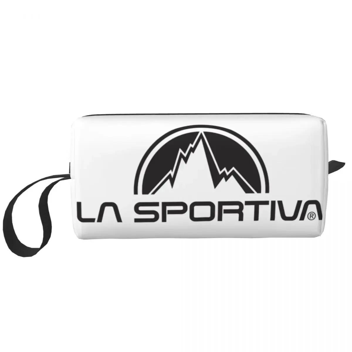 Custom La Sportiva Logo Toiletry Bag Women Climbing Makeup Cosmetic Organizer Ladies Beauty Storage Dopp Kit Case