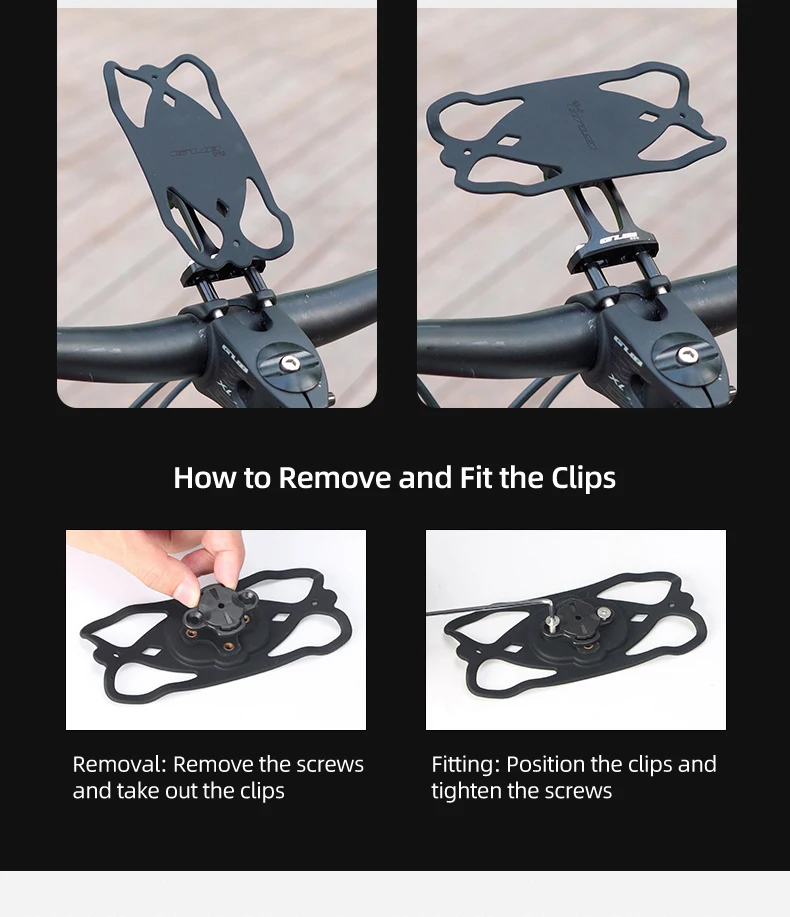 GUB P13 Handy-Fahrradhalterung, sichere Silikon-Halterung für Computer und Smartphone, kompatibel mit Garmin, Bryton, Wahoo – Detail 6