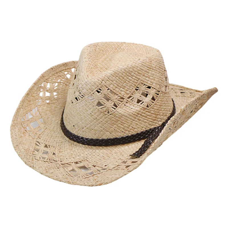 Raffia Sunshade Sun Protection Beach Straw Hat Ocean Style High-end Straw Hat European And American Style Ins Wind