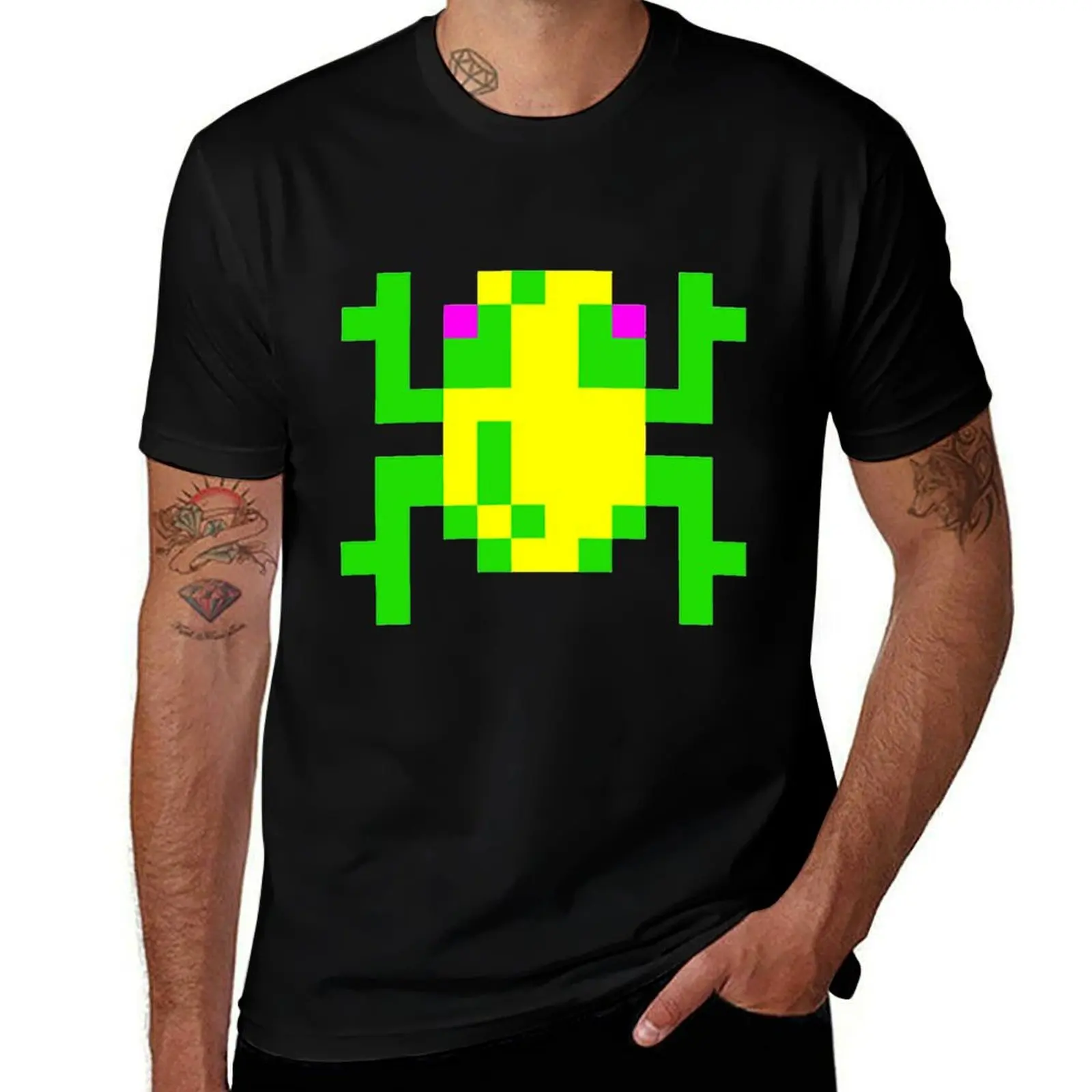 Frogger Classic Arcade Game 80s T-Shirt custom t shirt vintage t shirts graphic tee shirt vintage anime shirt men clothes