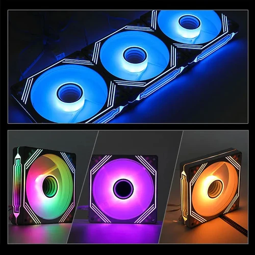 Imagen 2 del producto UPSIREN PF-14 PRISM 4PRO ventilador de chasis de computadora 140mm ARGB 4 pines PWM ventilador de refrigeración silencioso 12V gran volumen de aire 47.2CFM/650-1800RPM