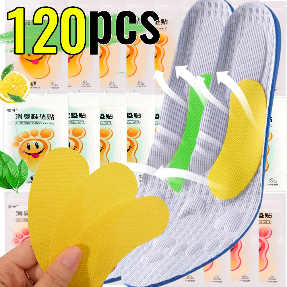

120/12pcs Shoes Deodorant Sweat-Absorbing Sticker Deodorant Foot Odor Deodorant Sneaker Smell Fresh Insole Sterilization Sticker