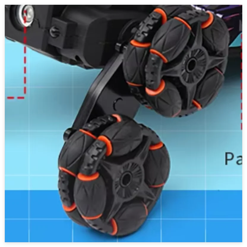 

9IMOD RC Car 6-колесный привод Stunt Spray Автомобильный поворотный рычаг Спрей с ручным управлением Drift Deformation Stunt Car с часами Dual Control