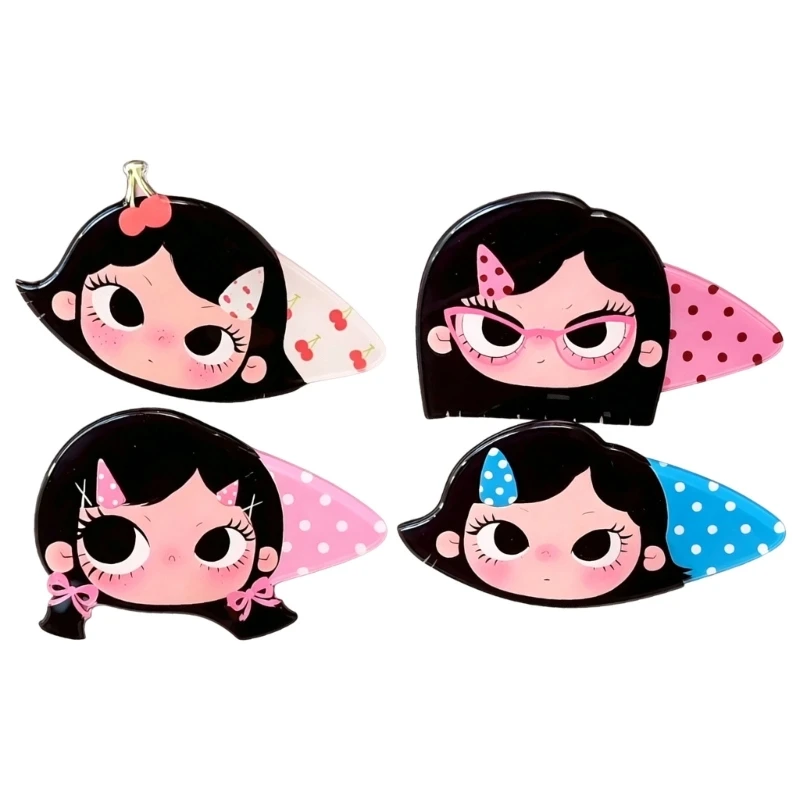Dekorative Acryl-Haarspangen 2er-Set für tägliche Haarstyling, Acryl-Look für und Seitenhaar-Styling Y08E