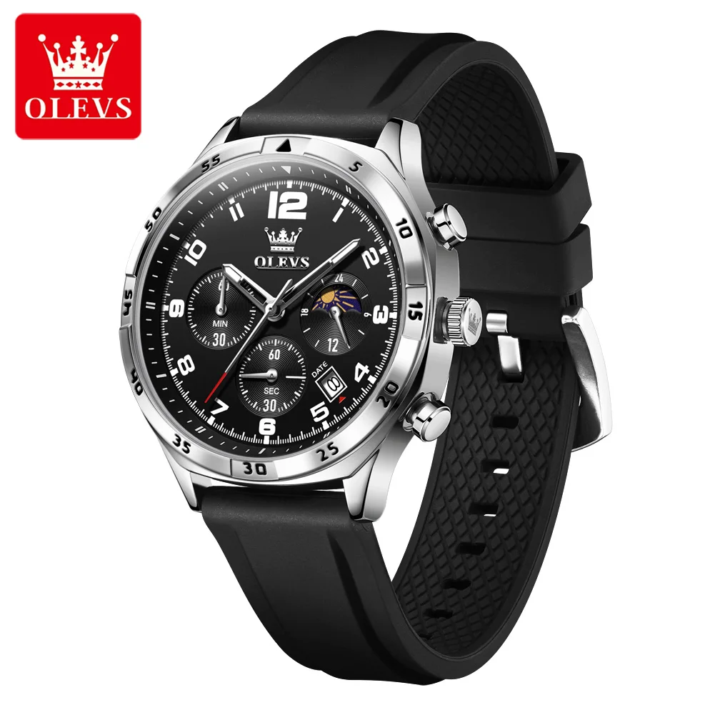 

OLEVS 2986 Brand original authentic watches for man luxury New multifunctional chronograph calendar tape quartz men's watch