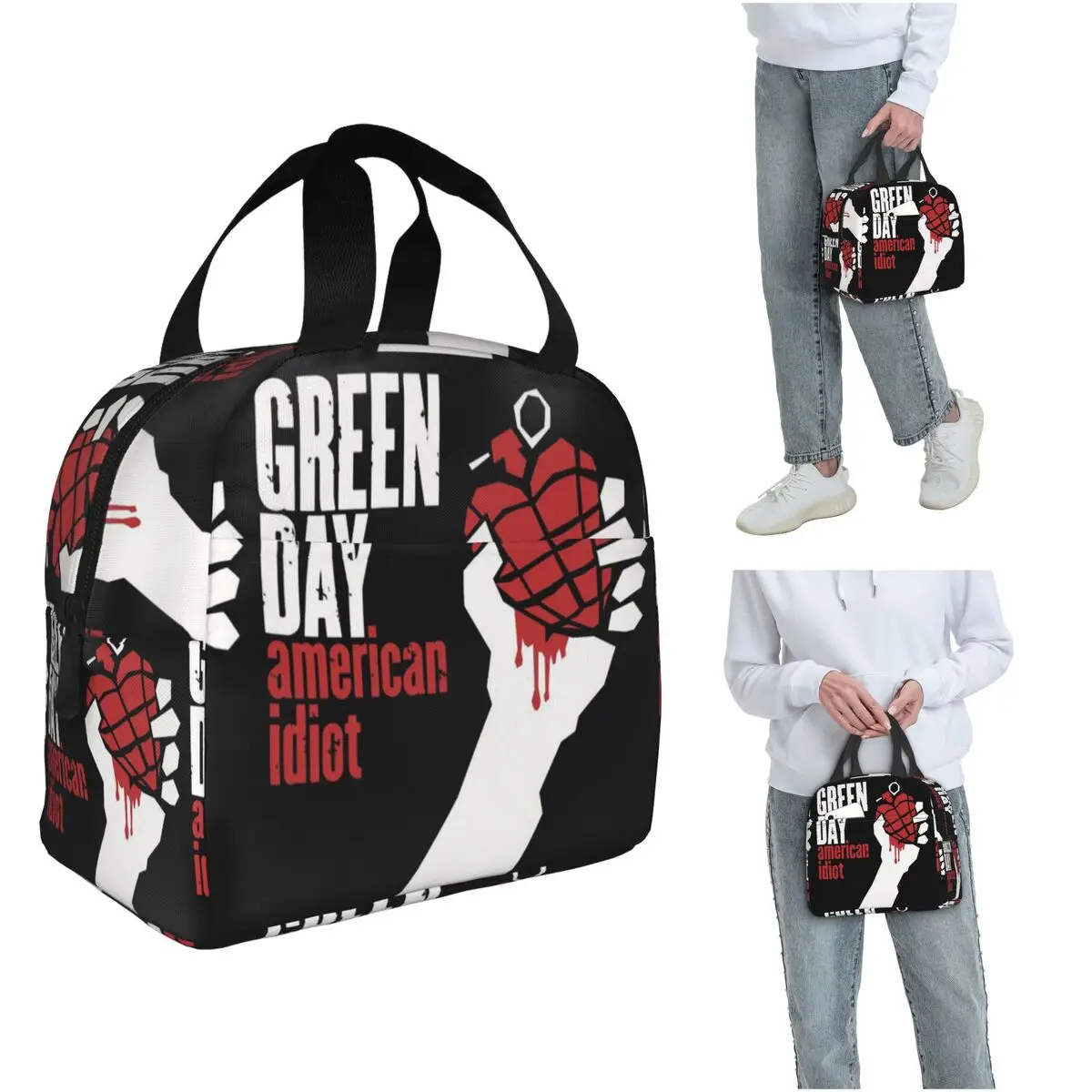 Green Day (16) Insulated Lunch Bag for Women Children Portable Food Boxes Thermal Lunch Box Tote