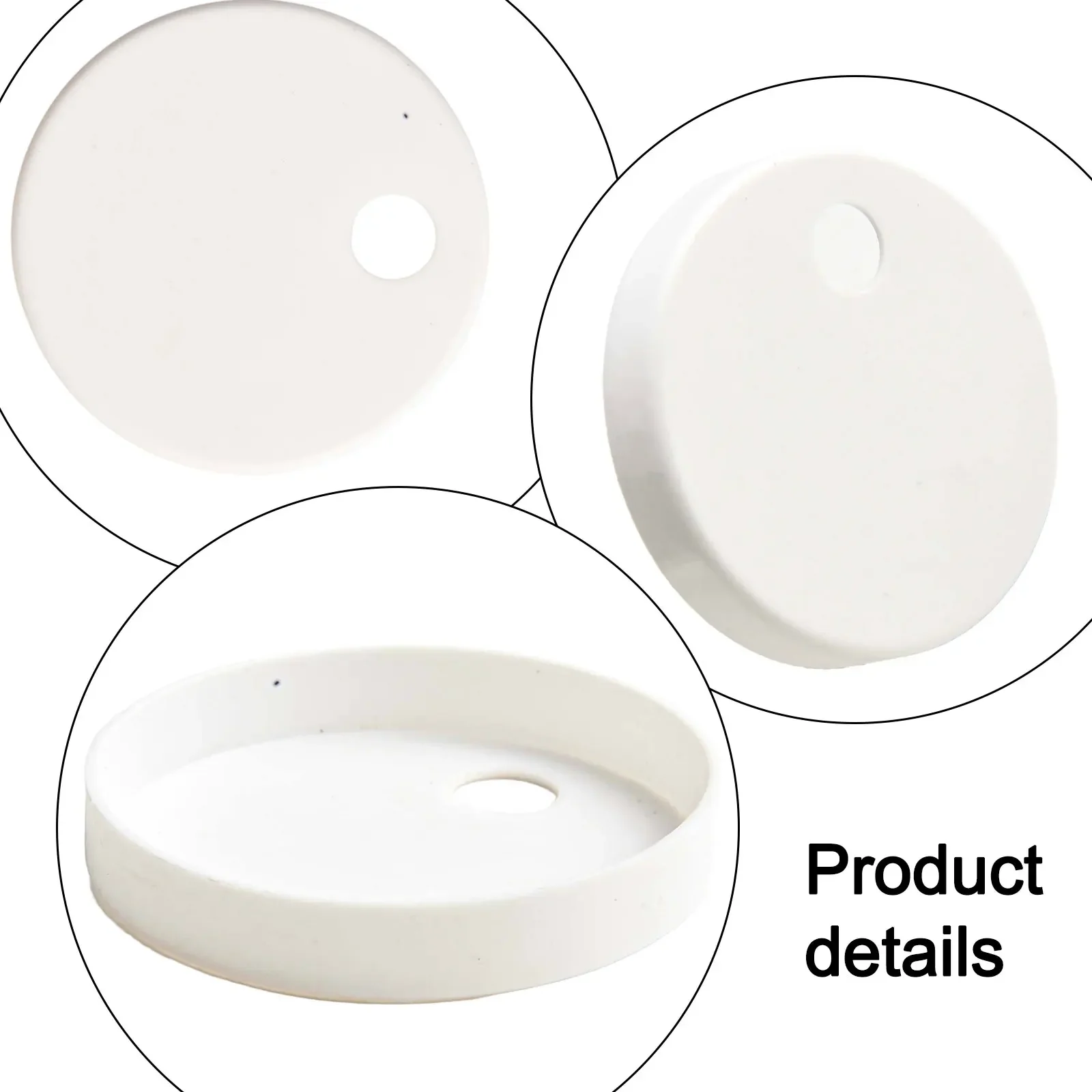 Bathroom Accessory Decorative Screw Cover Elegant White Finish Moisture Protection Layer For Standard Toilets Seat