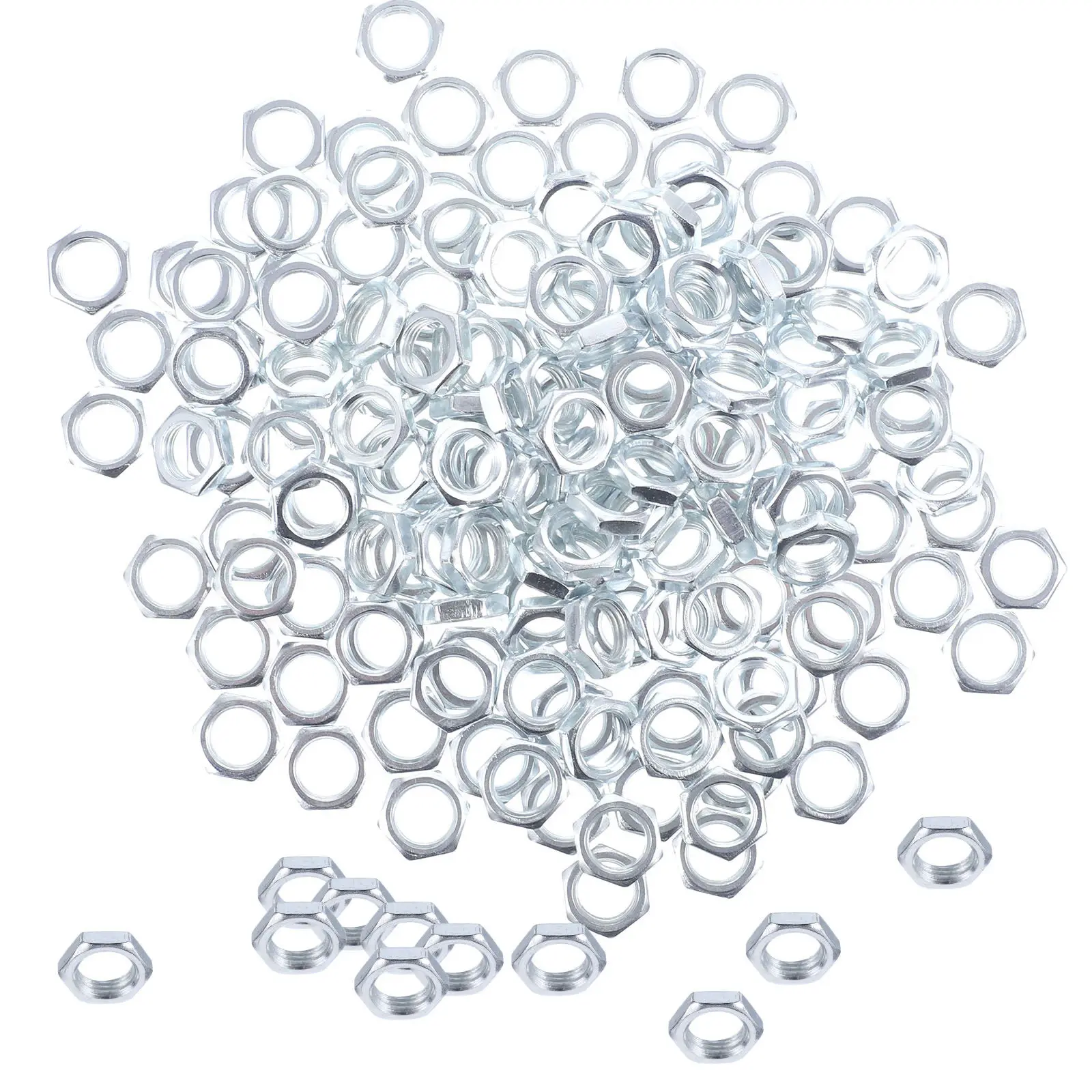 

150Pcs Iron Lamp Nut Hex Locknut High Strength Fastening Nut for Standard Lamp Hardware Repair Parts Hexagon Lock Nuts