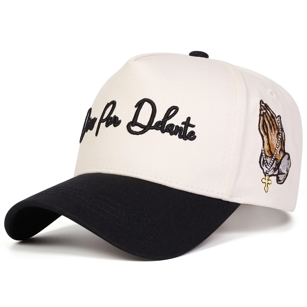 Unisex DIOS POR DELANTE Baseballkappen mit Buchstabenstickerei, Frühling und Herbst, für den Außenbereich, verstellbare Freizeithüte, Sonnenschutzhut, Sportkappe – Detail 5