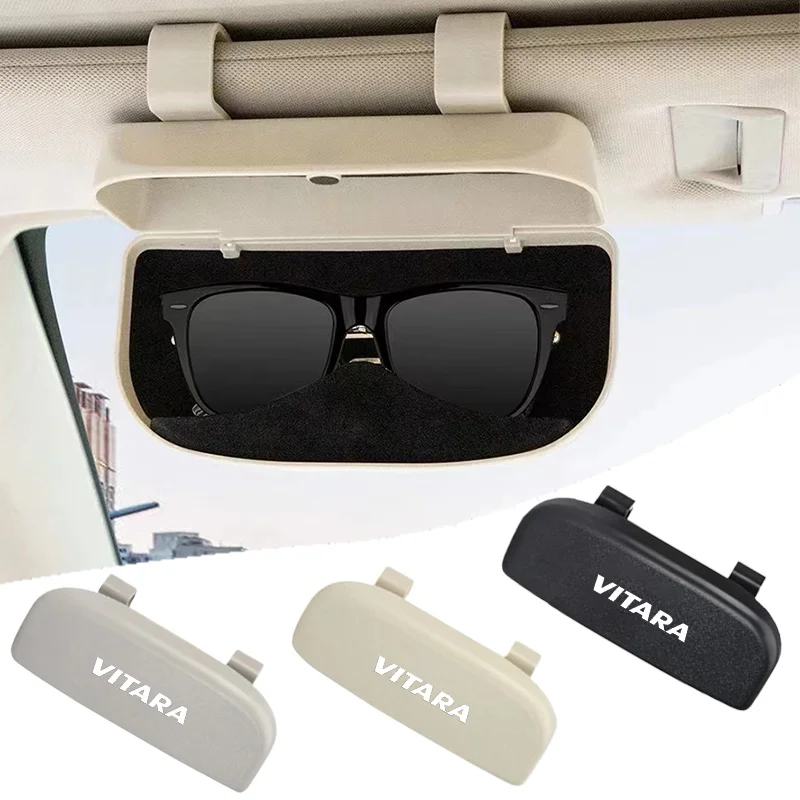 For Suzuki Vitara Jimny Swift Grand Ignis Alto Baleno SX4 Car Sunglasses Glasses Box Auto Interior Accessories Glasses Holder