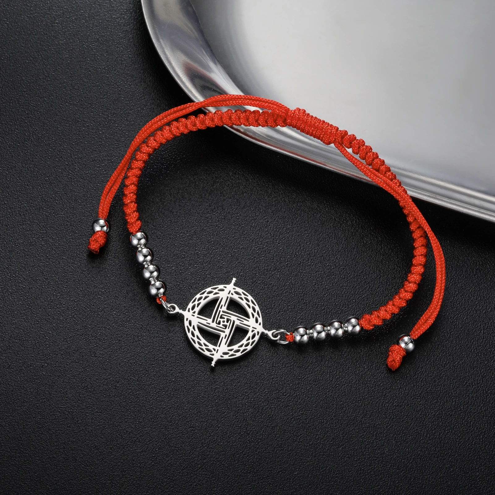 Kkjoy Slawisches Sonnensymbol Charm-Armband Edelstahl-Armband Heidnisches Slawisches Schutzzeichen Schmuck Geschenk für Heiden-Liebhaber – Detail 21