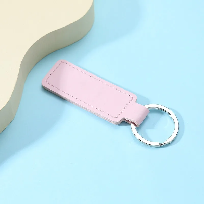 1/100pcs Fashion Handmade Leather Lady Car Keychain Retro Style Men's Business Cowhide Key Accessories New Simple Unisex Keyring