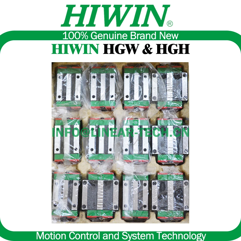 Original HIWIN HGH15CA HGH20CA HGH25CA HGH30CA HGH35CA Linear Guide Slide Block HGW15CC HGW20CC HGW25CC HGW30CC HGW35CC CNC New