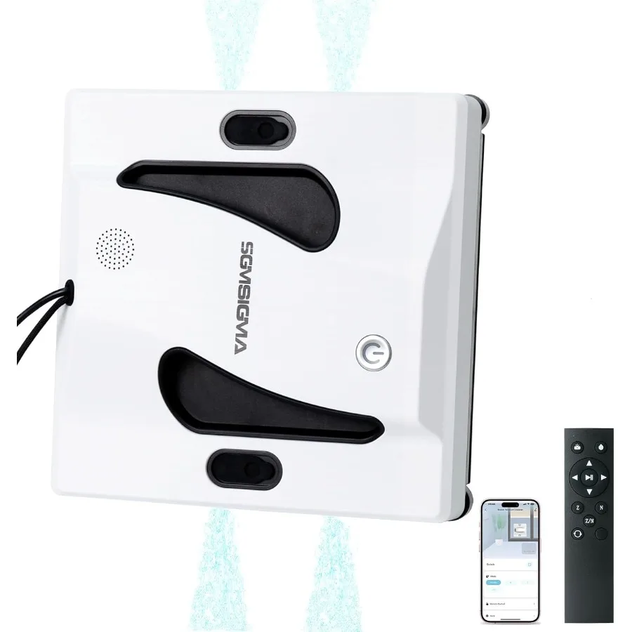 M84 Smart Window Cleaning Robot with 4800PA Suction Power and 4-Way Spray Wet Wiping Functionality Advanced Auto Edge Detection