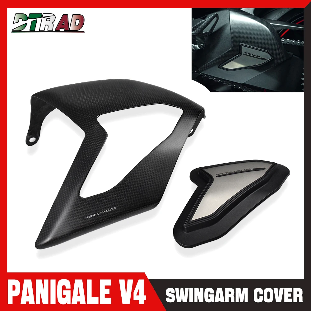 For DUCATI Panigale V4 V4S V4R 2018-2023 2024 Carbon Fiber Swingarm Cover Protection Motorcycle Accessories Swing Arm Guard Logo