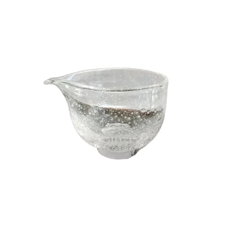 Crystal glass fair cup, household heat-resistant transparent tea dispenser, kung fu tea set cup
