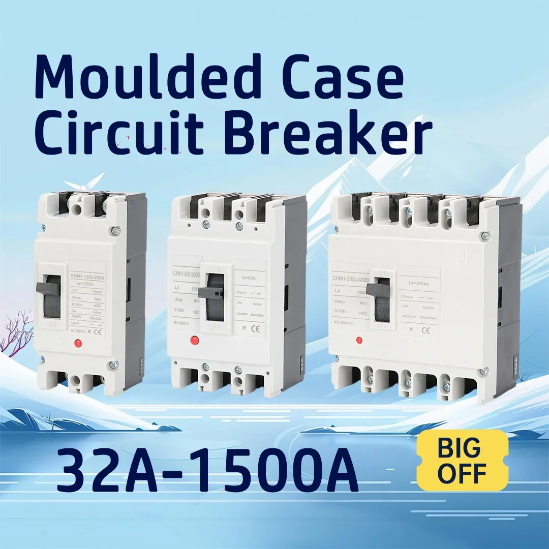 AC MCCB Moulded Case Circuit Breaker 3P 4P 63A 80A 125A 150A mccb breaker AC690V Electrical Equipment