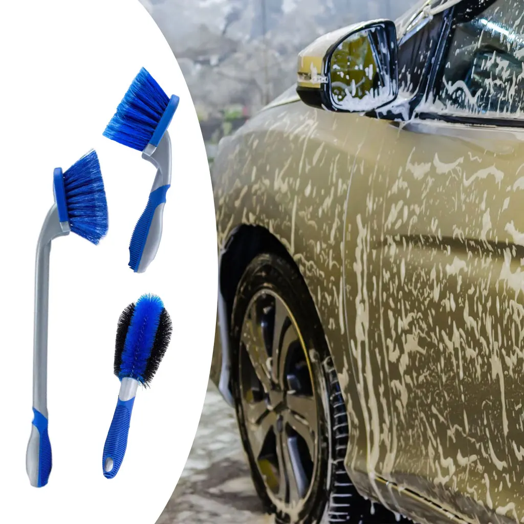 Car Wash Wheel Brush Car detailing brush set Car Cleaning Tool Auto Tire Rim Brush Car Tire Wheel Hub Cleaning Brush Long Handle