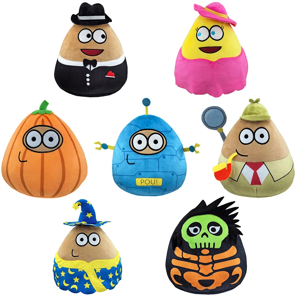 21cm Hot Game My Pet Alien Pou Plush Toy Furdiburb Emotion Alien Plushie Stuffed Animal Pou Doll Birthday Christmas Gift