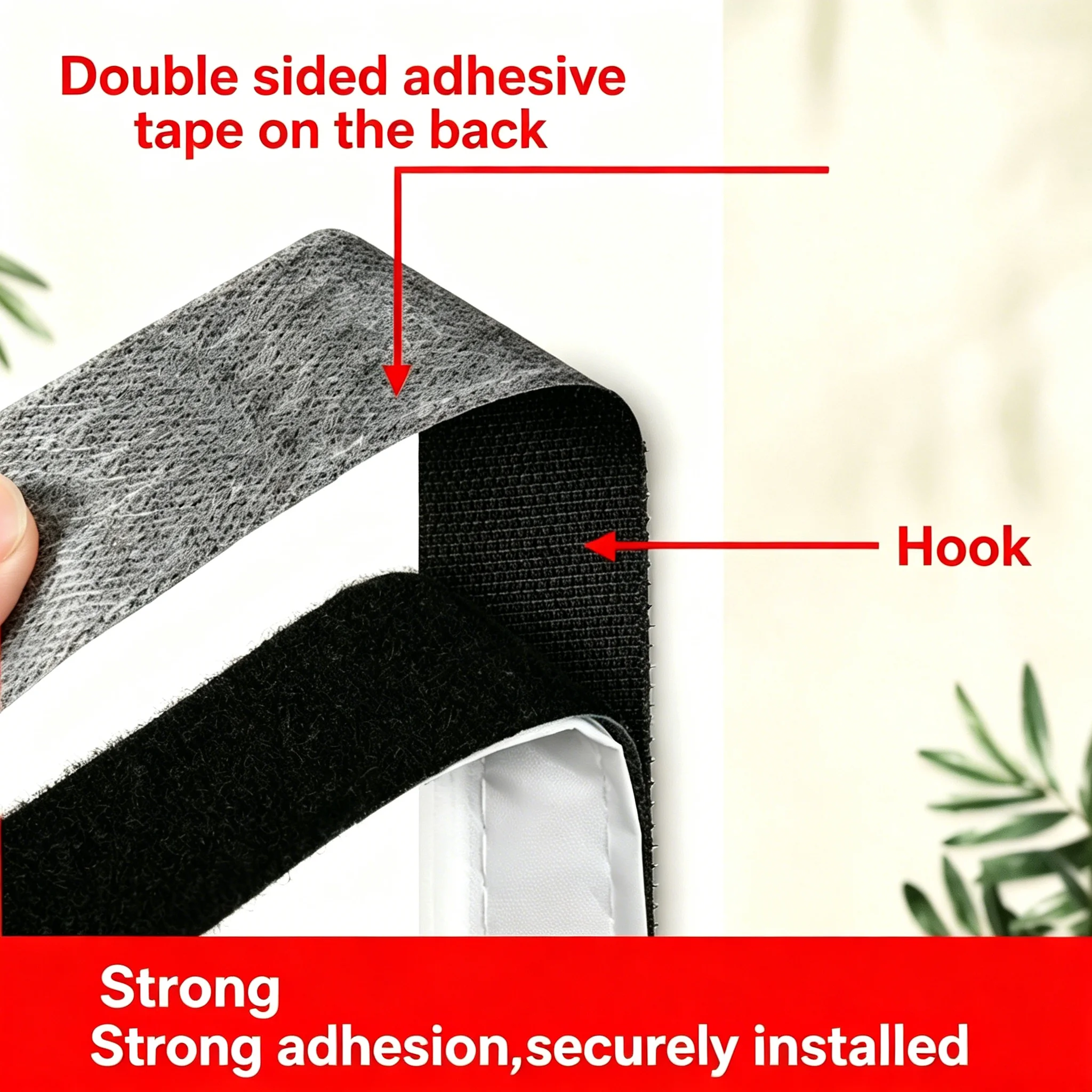 3M Loop Hook Tapes, Double-Sided Self Adhesive Tape, Strong, High Viscosity, No Trace, Hook Surface Stickers, Adhesive Fixation view 4