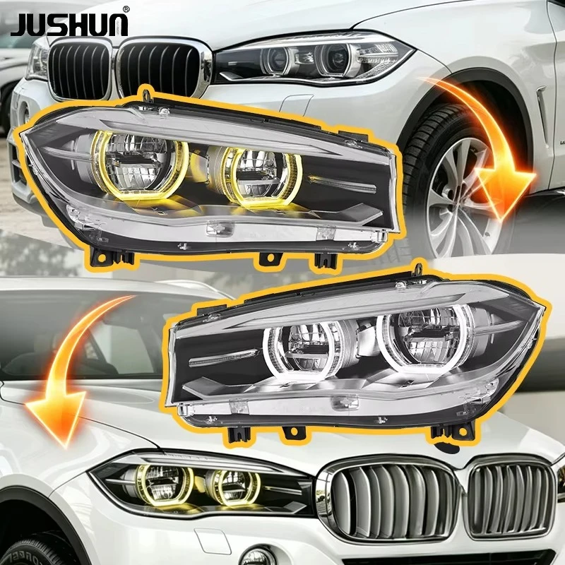 LED Car Headlights Fit BMW X5 F15 14-18, Upgrade Headlamp Direct Plug And Play Modified Lighting Parts