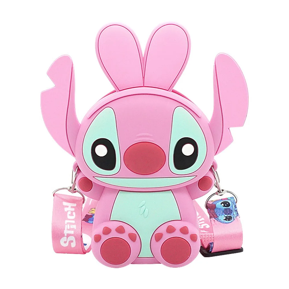 Disney Zero Wallet Kawaii Stitch Silicone Children\'s Coin Purse Bag Cartoon Parent Child Crossbody Bag Storage Bag Fashion Gift