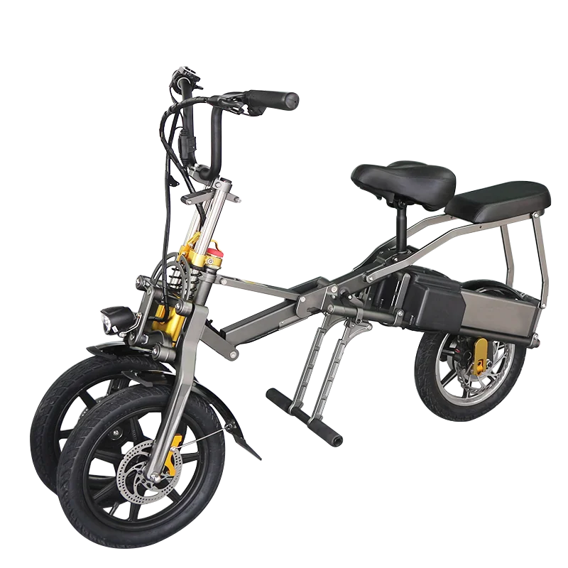 Foldable 500w E Bicycle 2 Person Adult Electric Scooter 3 Wheel Electric Bike 48v