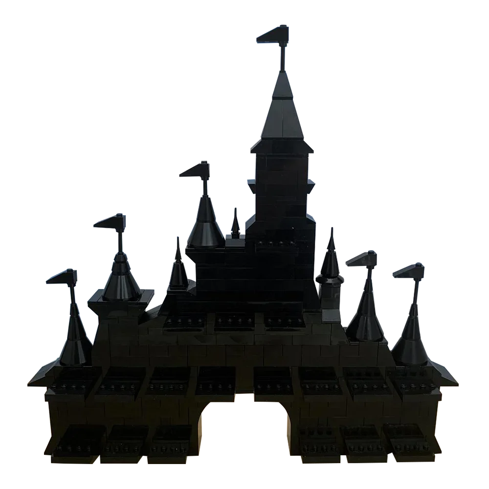 MOC- 145641   Czarny stojak na klocki Cinderellaeds dla postaci 100 klocków uroczystości Zabawka dla dzieci Prezent