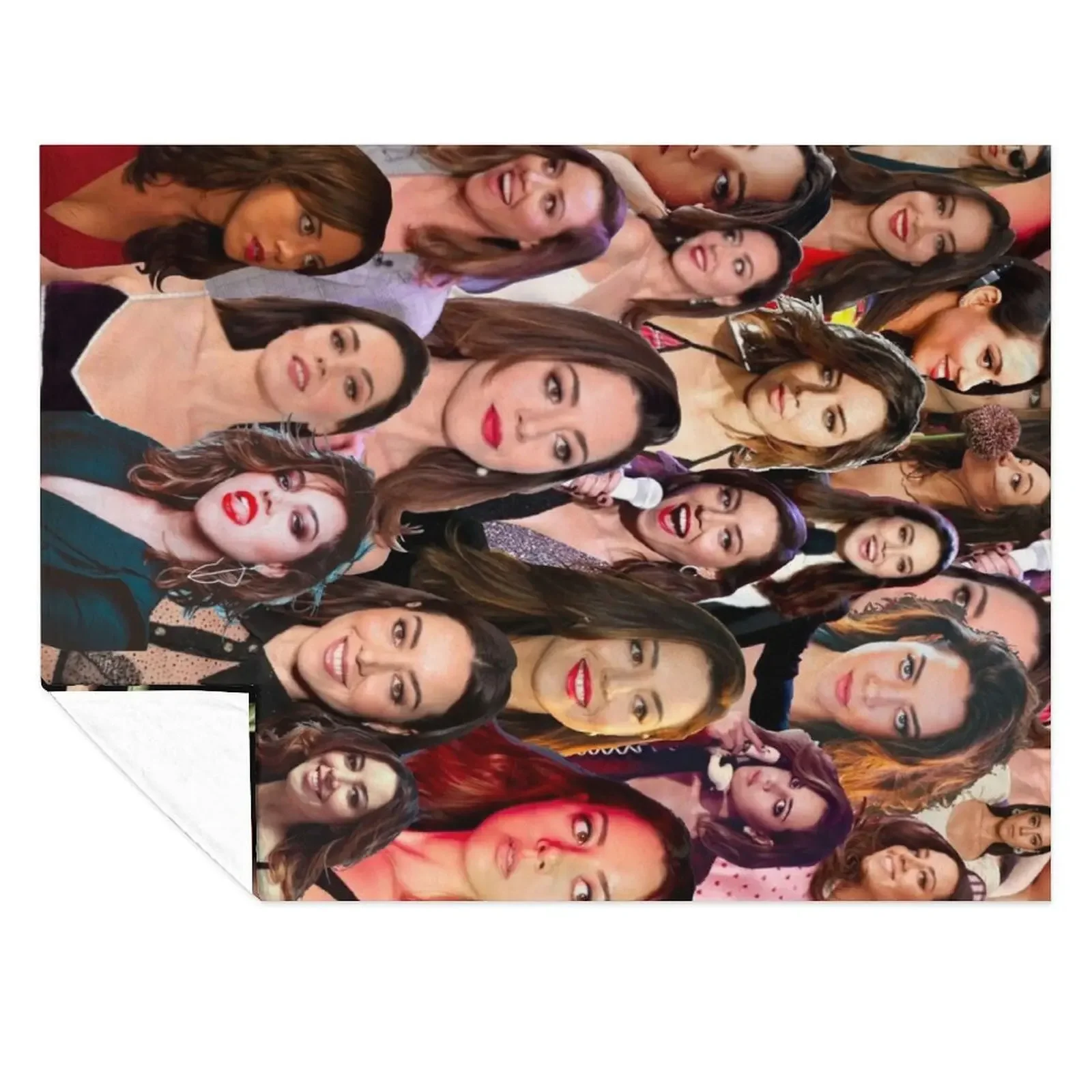 

Aubrey Plaza Photo Collage Throw Blanket christmas gifts Luxury Vintage Soft Beds Blankets