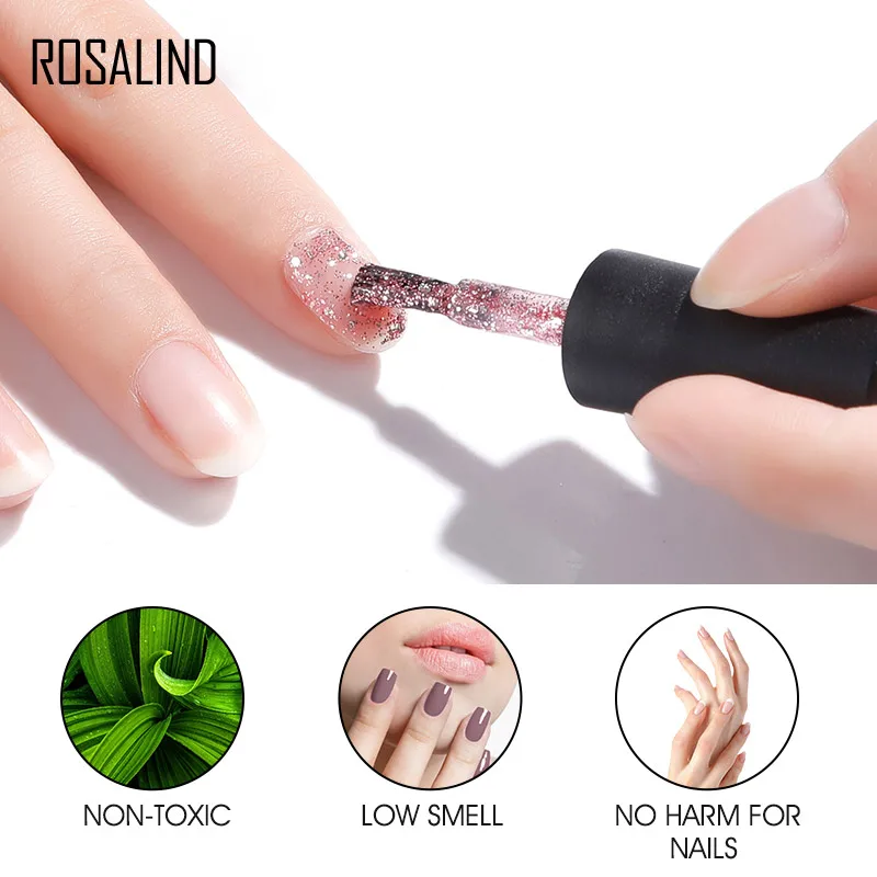 ROSALIND Nail Gel Polish Temperature Changing Thermal Vernis Semi Permanent Base Top Coat Manicure Cat Eyes UV Gel Nail Polish