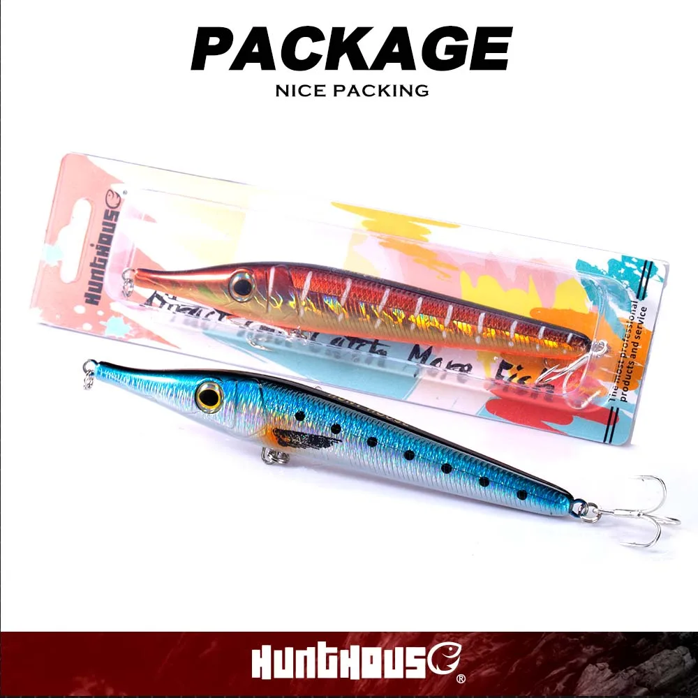 Hunthouse Needle Zargana 146mm 35/19g Pencil Lures Long Cast Pencil Baits Floating Sinking Fishing Topwater Lure For Bass Tuna