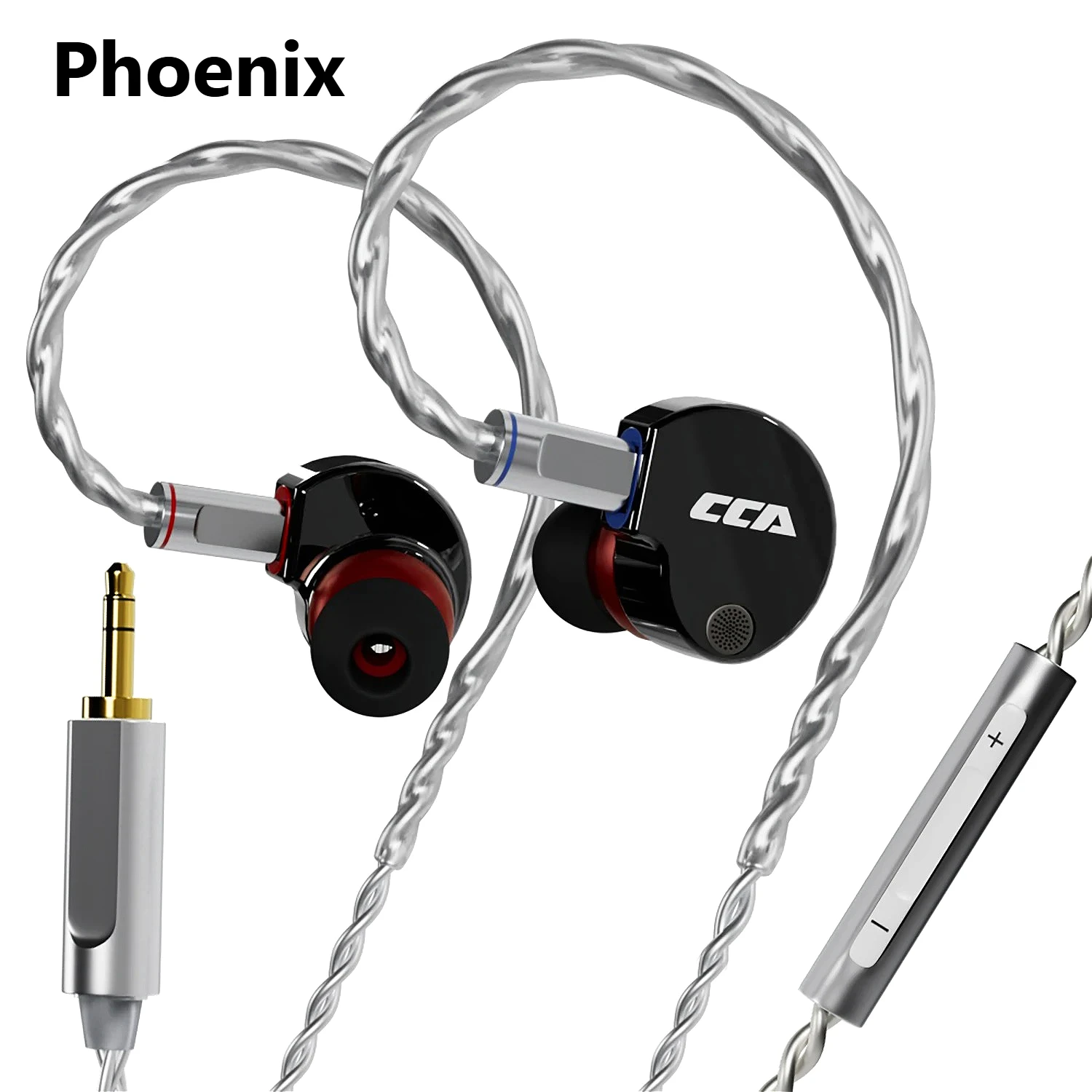 CCA Phoenix 10mm Dual Magnetic Dynamic Coil Metal Alloy Body HIFI Sound Quality In Ear Wired Esports Music Earphones