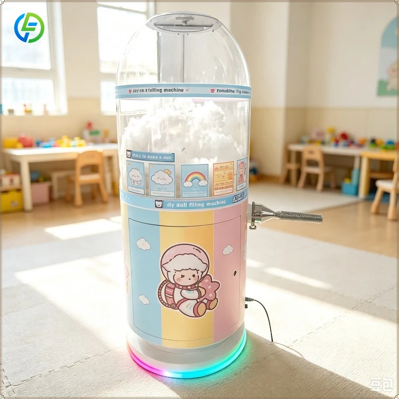 Coin-operated Multifunctional Metal Pillow Cotton Filling Bear Plush Soft Toy Stuffing Making Machine FL Customized
