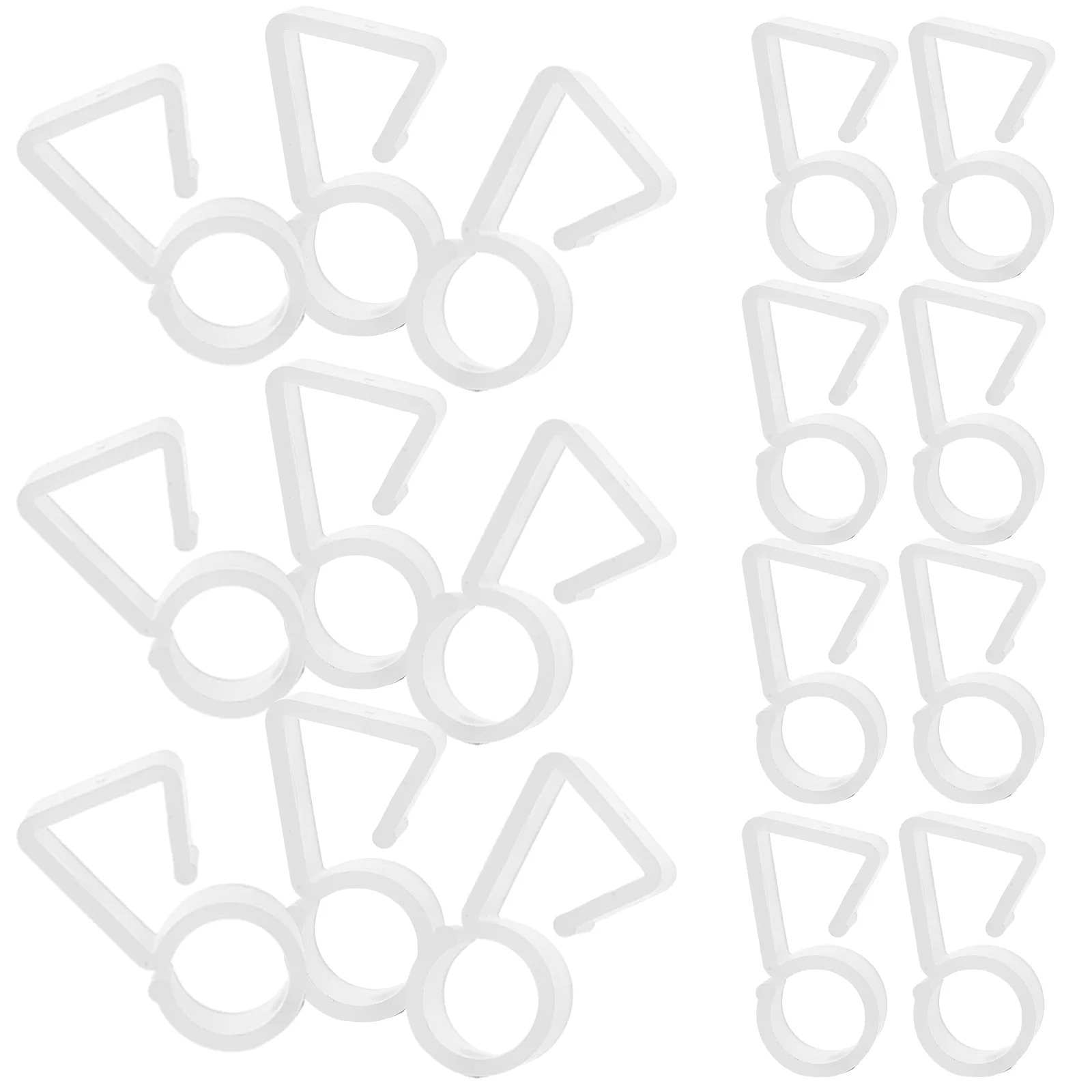 

100 Pcs Hook Decorations Plastic Unique Hangers Novel Pendant Hanging Lamp Hangers for Outdoor Christmas Halloween Holiday Party