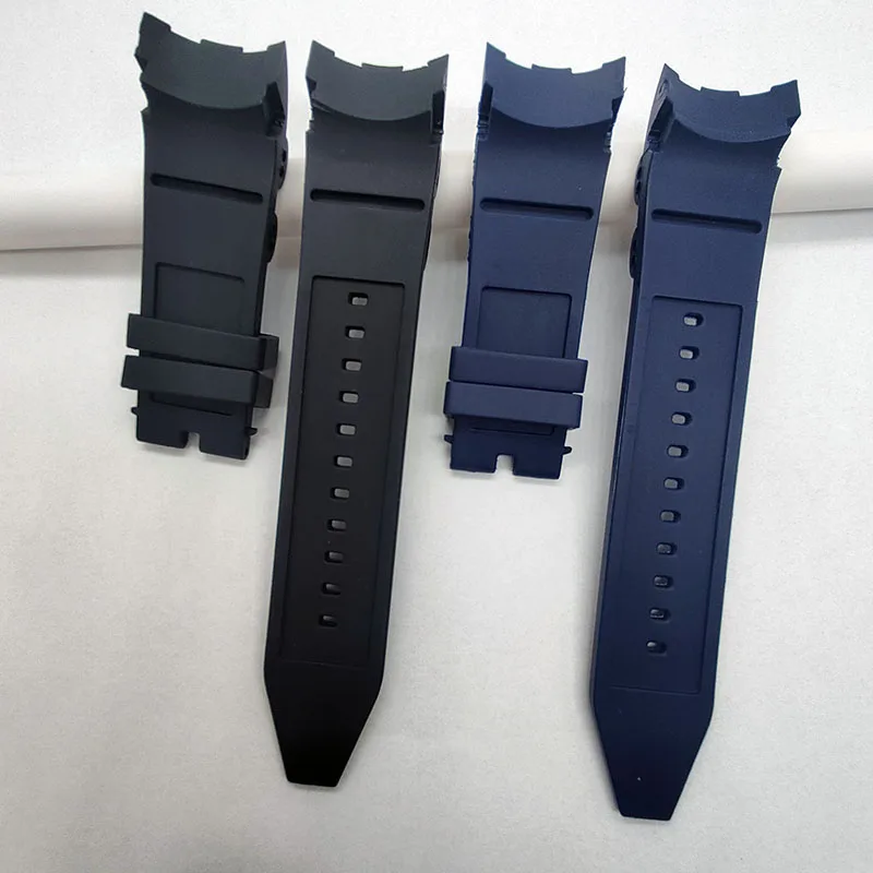 26 mm Soft Dark Blue Black Silicone Watchband Men'S Wristband Watch Bracelet Band For Invicta/Pro/Diver Watch Strap Accessories