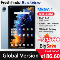 【World Premiere】Blackview MEGA 1 11.5 inch 2.4K 120Hz Display 8GB/12GB 256GB 50MP+13MP Camera 33W Fast Charging 8800mAh Battery