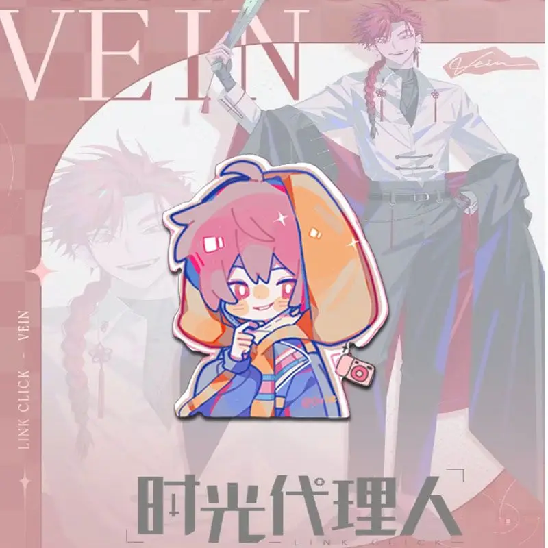 4 個リンククリックフェリックスチャールズアニメアクリルバッジピン女性ブローチファッションクリエイティブかわいいコスプレフィギュアブローチバッグギフト用