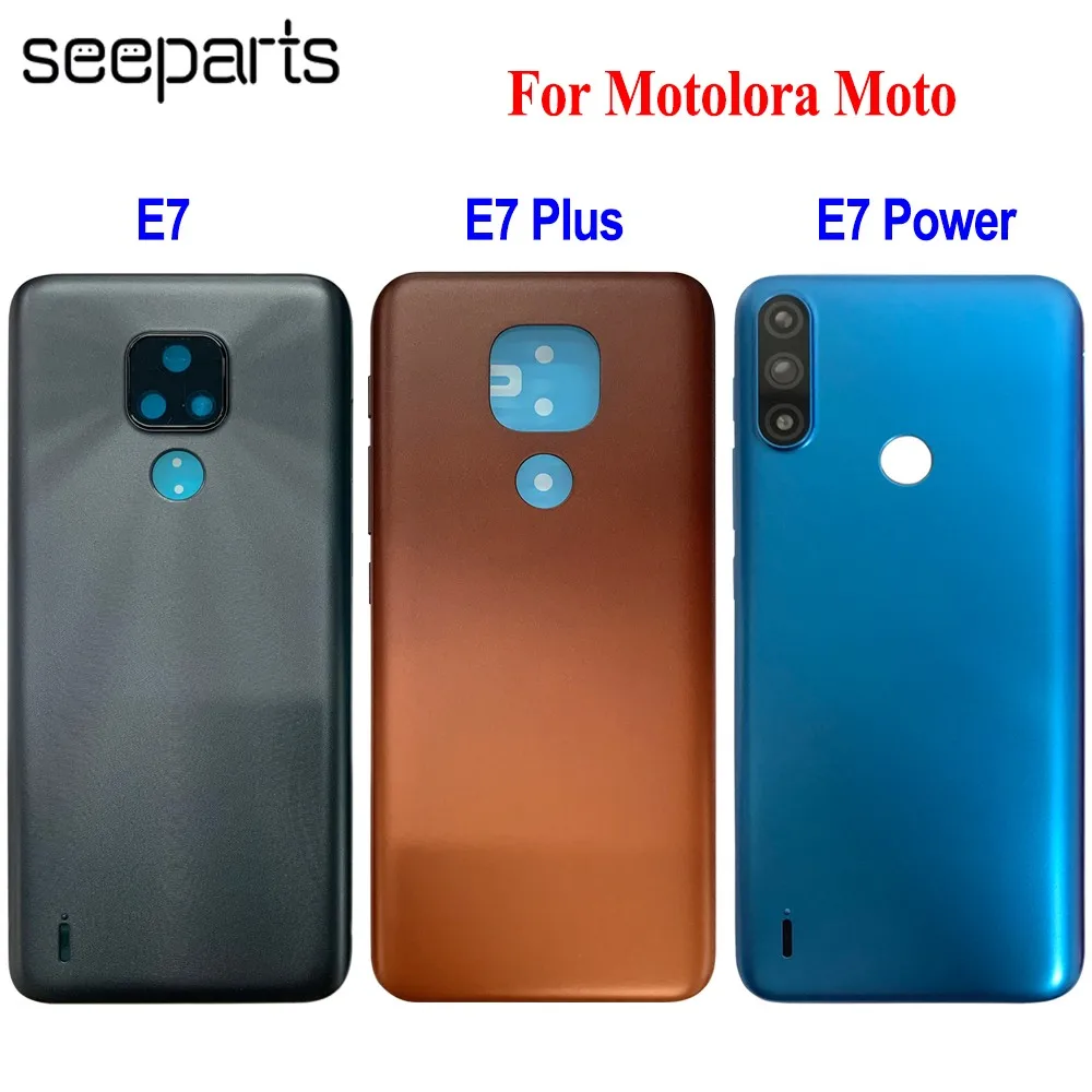 E7 Plus Back Battery Cover Rear Door Panel Housing Case For Motorola Moto E7 Power Battery Cover Replacement Part