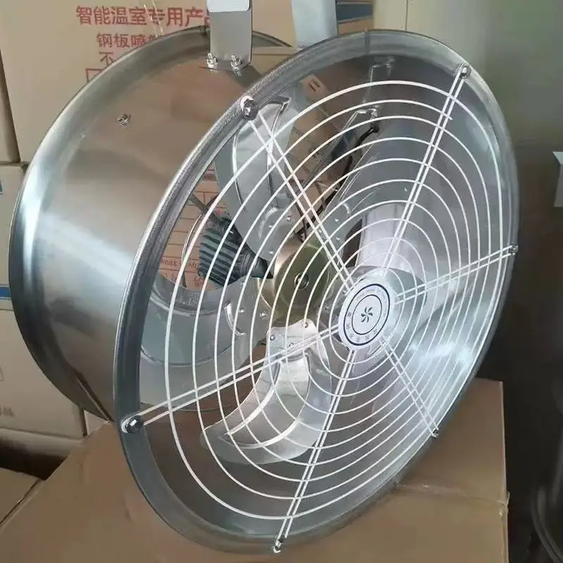 

Greenhouse cooling and circulating fan ventilation for air coolers in greenhouses and poultry farms
