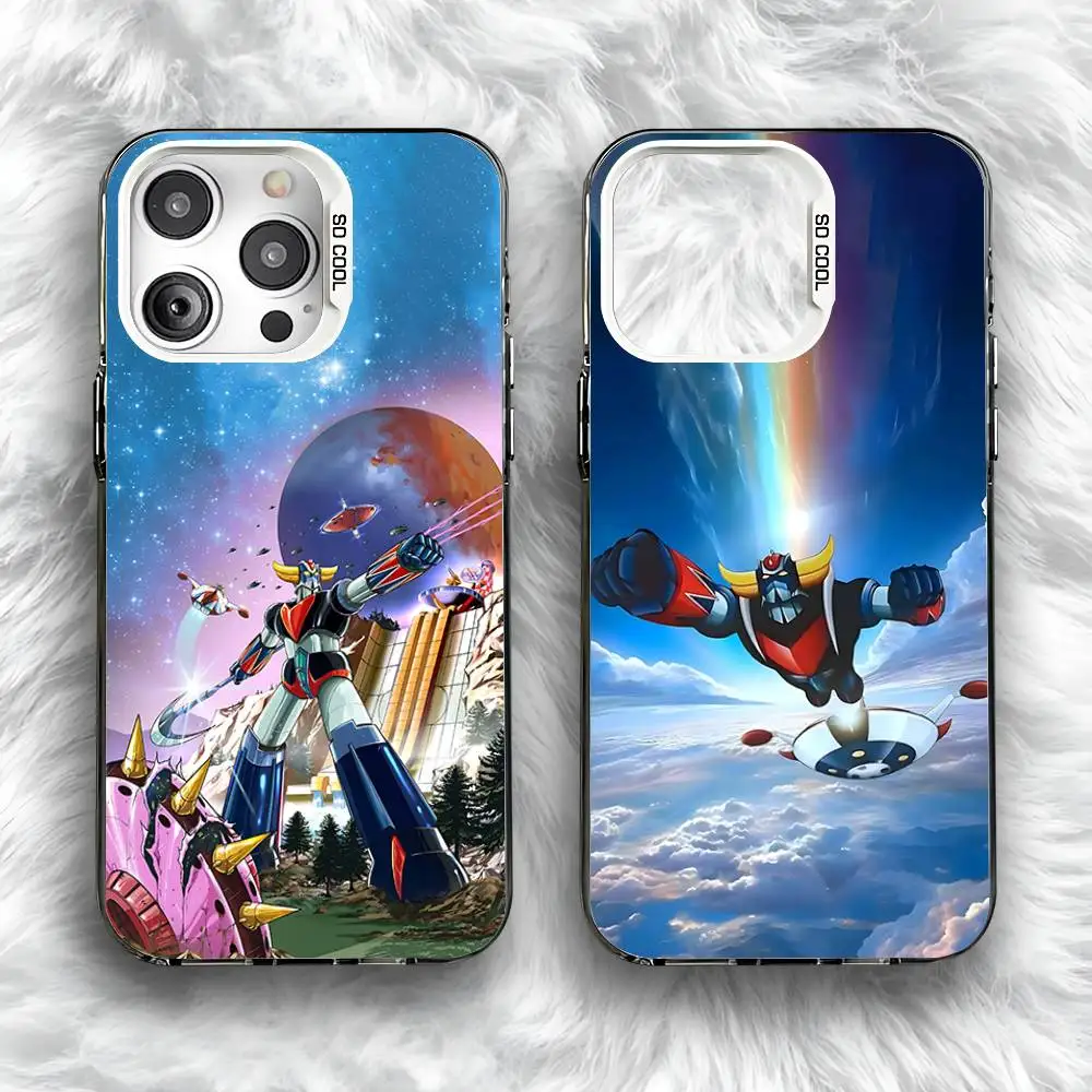 

G-Grendizer UFO Robot G-Goldorak Phone Case For iPhone 16,15,14,13,12,11,Pro,Max,Plus,Mini,SE Anti Fall White Matte Hard Bumper