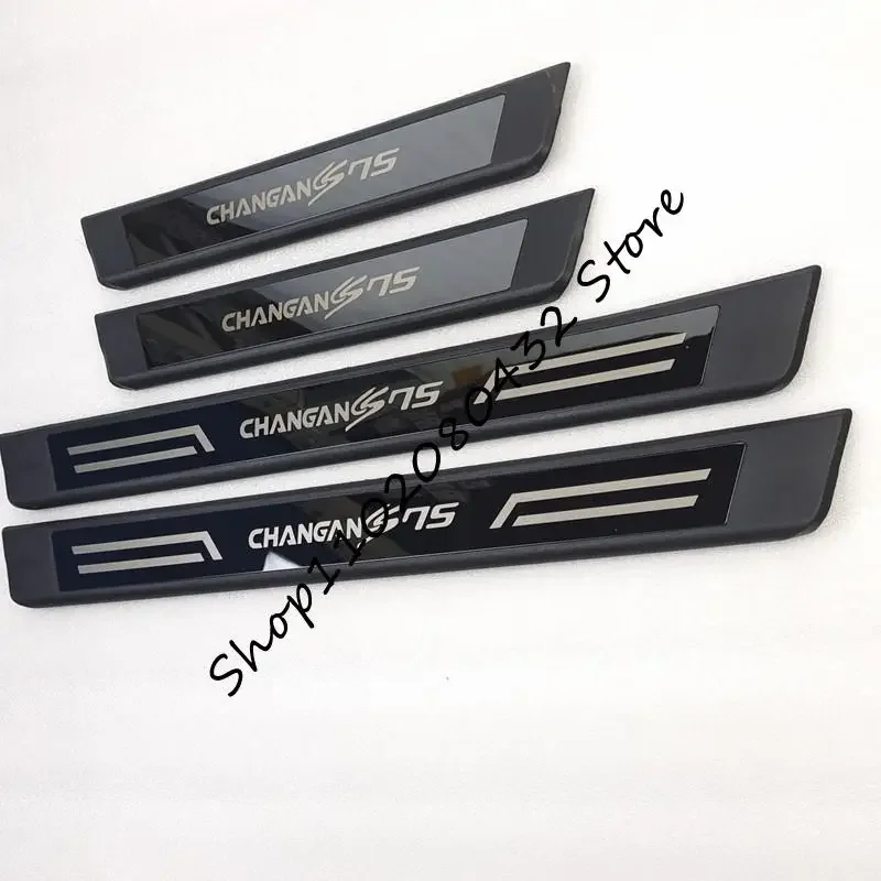 

High-quality stainless steel+ABS Plate Door Sill Welcome Pedal Car Styling Accessories 4pcs/set for changan cs75 2020 2019