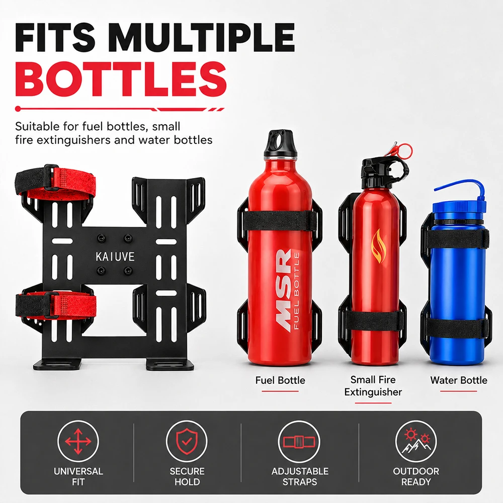 Motorcycles Luggage Cases Bracket Gas Can Bottle Holder oil bottle tanks Fuel Canister Holding Plate Fuel Carrier